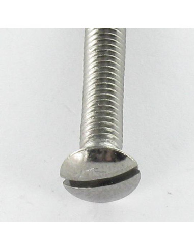 Parafuso de metais Latão cromado cabeça fresada de panela sulcada M4X12