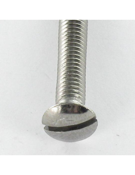 Parafuso de metais Latão cromado cabeça fresada de panela sulcada M4X12