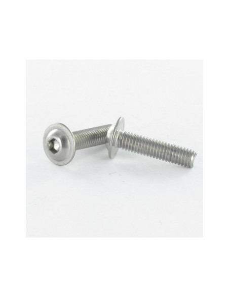 Parafuso de metais Parafuso de Cabeça Oca Sextavada flange com gola M4X16 chave de 2.5 classe 10.9 Aço zinco branco
