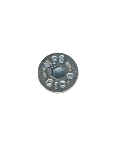 Parafuso de metais cabeça fresada hexagonal oca FHC chave de 4 M6X8 rosca total classe 10.9 Aço zinco branco