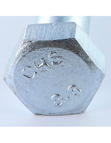 Corpo de parafuso cabeça hexagonal M30X100 Classe 8.8 Aço zinco branco