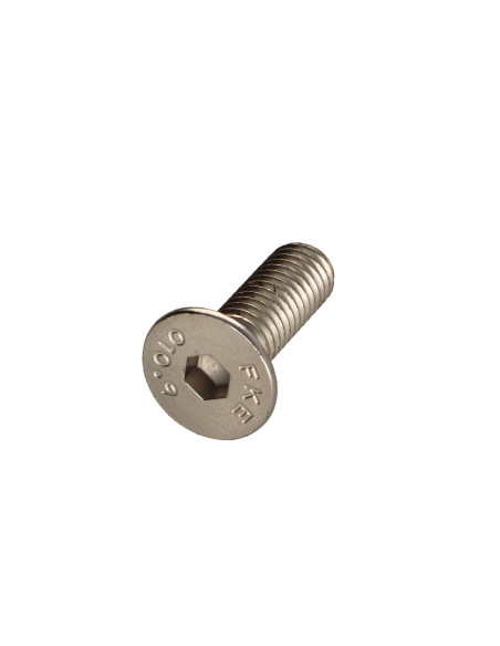 Parafuso de metais cabeça fresada hexagonal oca FHC chave de 5 M8X25 rosca total classe 10.9 Níquel