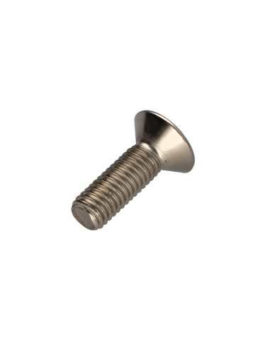Parafuso de metais cabeça fresada hexagonal oca FHC chave de 5 M8X25 rosca total classe 10.9 Níquel