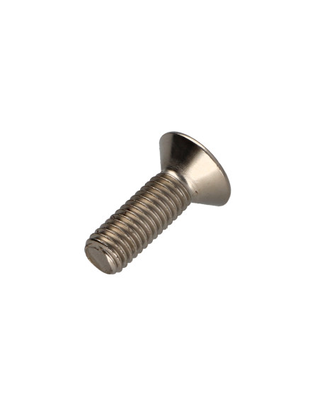 Parafuso de metais cabeça fresada hexagonal oca FHC chave de 5 M8X25 rosca total classe 10.9 Níquel