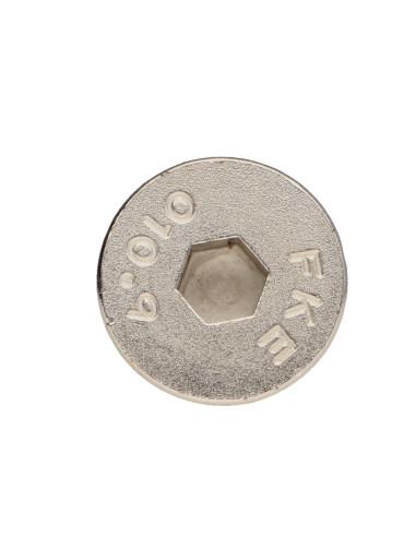 Parafuso de metais cabeça fresada hexagonal oca FHC chave de 5 M8X25 rosca total classe 10.9 Níquel