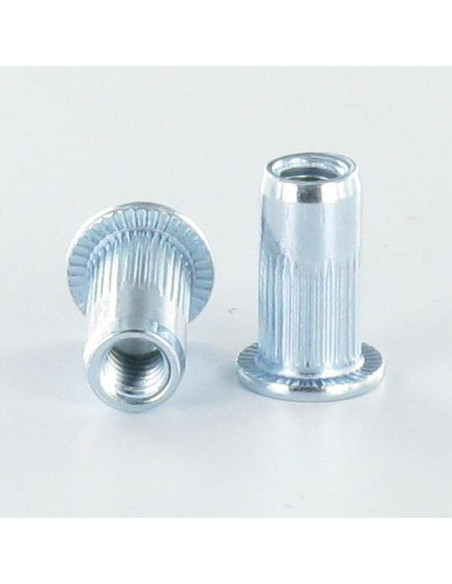 Porcas Rebite cabeça plana M12X23 ACPC40 Aço zinco branco