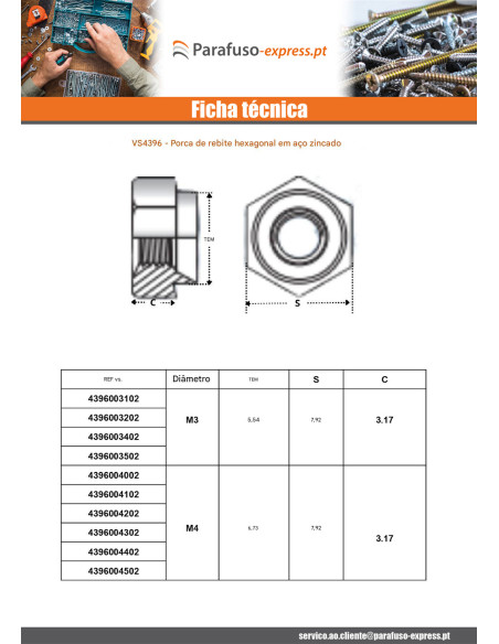 Porca tipo Kalei hexagonal Aço zinco branco M8 espessura de chapa 3MM