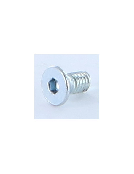 Parafuso de metais cabeça fresada hexagonal oca FHC M4X7 4.6 diâmetro da cabeça 7 chave de 2.5 Aço zinco branco
