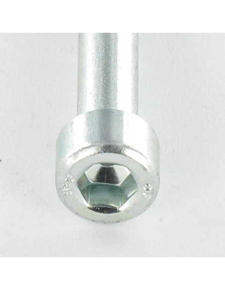Parafuso de metais Parafuso cabeça oca sextavada M8X130 roscado sobre 28 Classe 8.8 chave de 6 Aço zinco branco