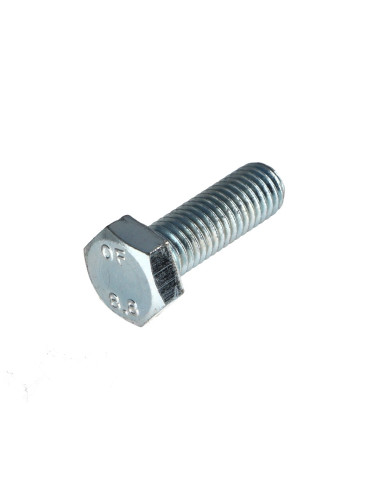 Parafuso de metais cabeça hexagonal M8X30 Classe 8.8 Aço zinco branco