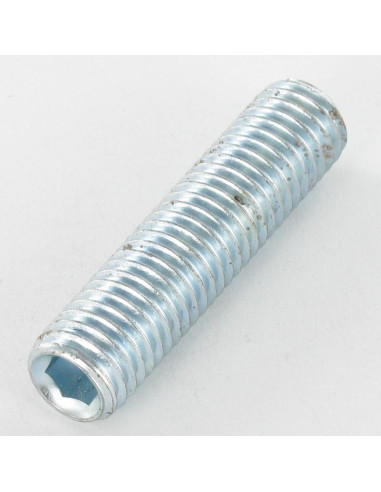 Parafuso de metais sem cabeça sextavado oco chave de 4 M8X20 perno roscado Aço zinco branco