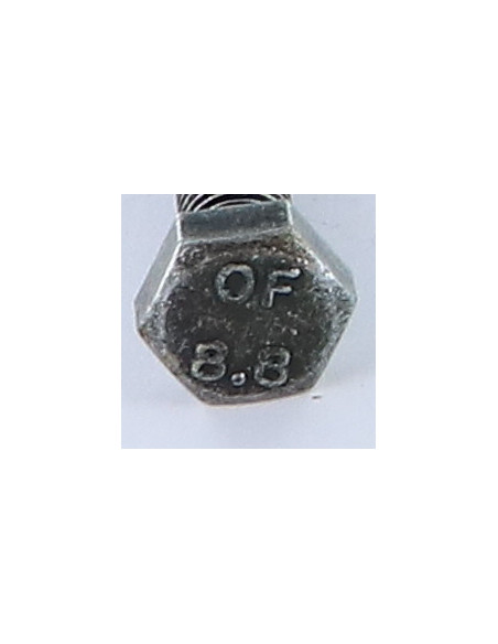 Parafuso de metais cabeça hexagonal M8X70 Classe 8.8 Aço zinco preto