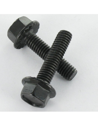 Parafuso de metais cabeça hexagonal M8X30 Aço zinco preto flange com gola serrilhada