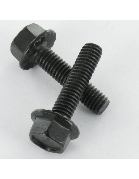 Parafuso de metais cabeça hexagonal M8X30 Aço zinco preto flange com gola serrilhada