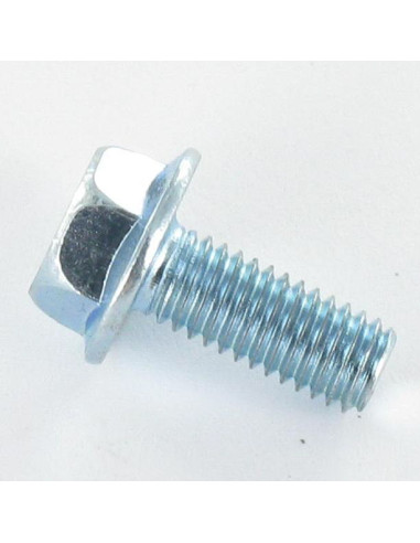Parafuso de metais cabeça hexagonal M6X16 flange lisa Aço zinco branco
