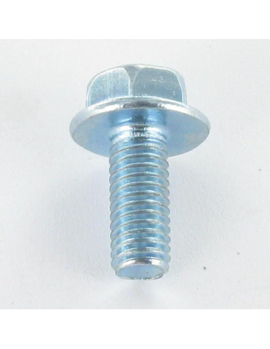 Parafuso de metais cabeça hexagonal M6X16 flange lisa Aço zinco branco