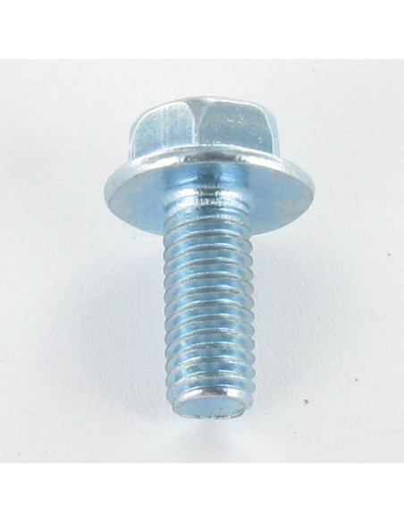 Parafuso de metais cabeça hexagonal M6X16 flange lisa Aço zinco branco