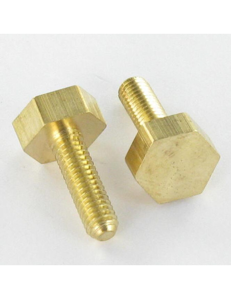 Parafuso de metais Bronze cabeça hexagonal M3,5X12 perno com ponta biselada CHANF