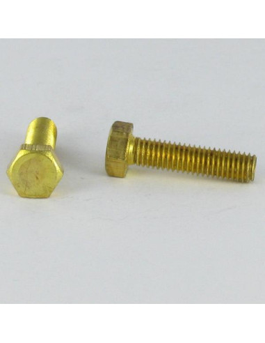 Parafuso de metais Bronze cabeça hexagonal M4X6 - Parafuso Express