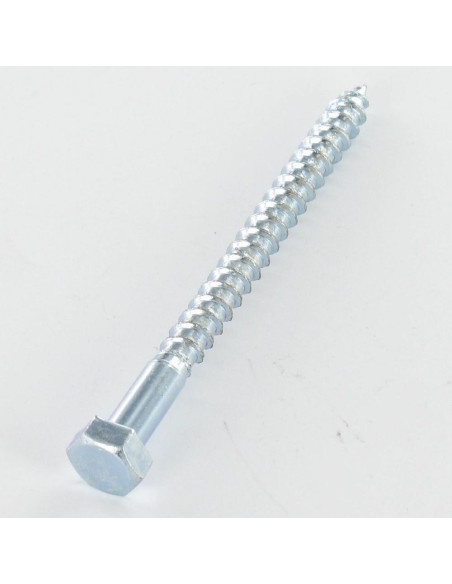 Parafusos Tirefond 10X35 Aço zinco branco - Parafuso Express