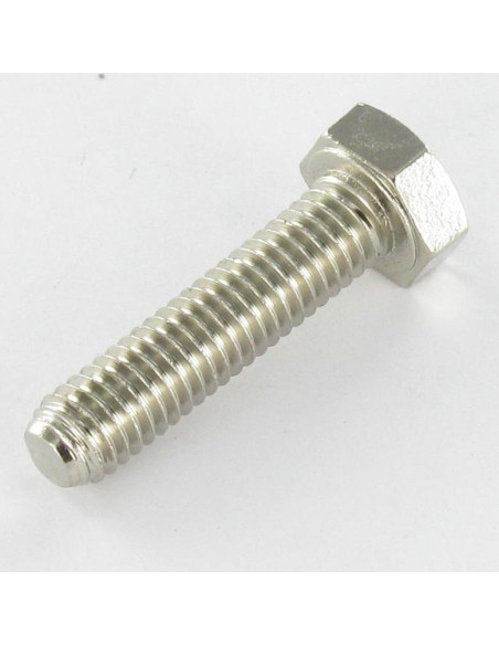 Parafuso de metais Bronze niquelado cabeça hexagonal M4X20