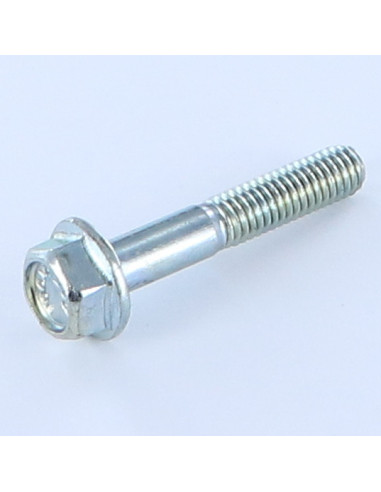 Corpo de parafuso cabeça hexagonal M6X35 flange lisa Aço zinco branco rosca parcial