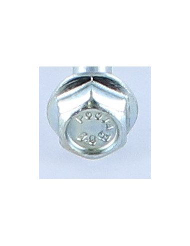 Corpo de parafuso cabeça hexagonal M6X35 flange lisa Aço zinco branco rosca parcial