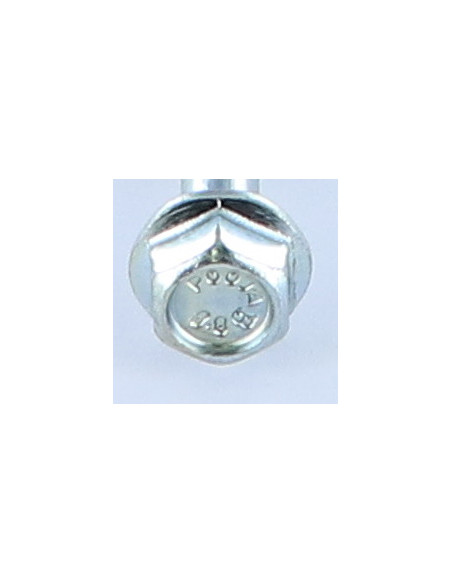 Corpo de parafuso cabeça hexagonal M6X35 flange lisa Aço zinco branco rosca parcial
