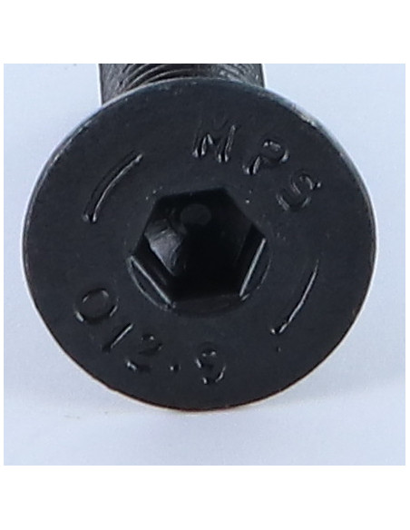 Parafuso de metais cabeça fresada hexagonal oca FHC M10X40 Classe 12.9 chave de 6 Aço bruto