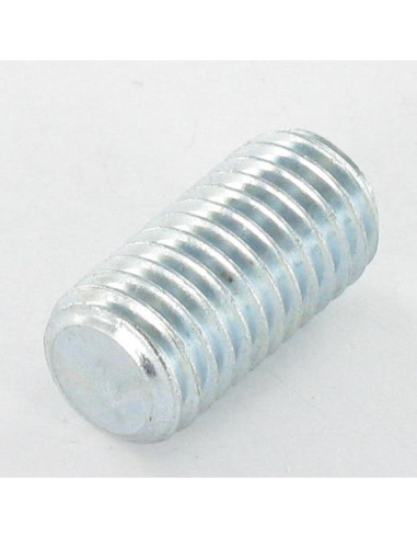 Parafuso de metais sem cabeça sextavado oco chave de 4 M8X12 perno plano Aço zinco branco