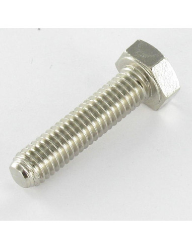 Parafuso de metais Bronze niquelado cabeça hexagonal M6X25