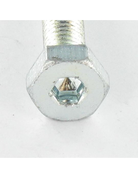 Parafuso de metais cabeça hexagonal + chave de 4 M6X35 Aço zinco branco