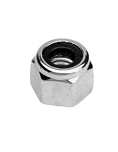 Porca autoblocante M10 alto 11,5 classe 8 Aço zinco branco