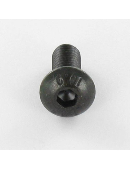 Parafuso de metais Parafuso de Cabeça Oca Sextavada M6X8 rosca total classe 10.9 chave de 4 Aço zinco preto