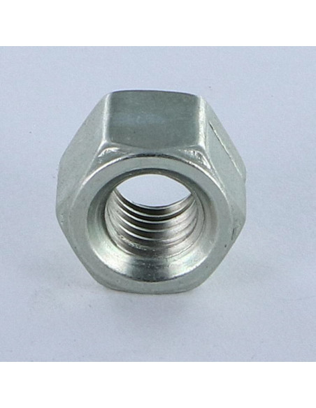 Porca autoblocante sulcada M10 H130 classe 8 Aço zinco branco