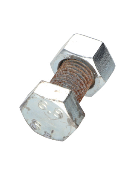 Parafuso (vendido com porca) cabeça hexagonal M16X35 Aço zinco branco FERRUGEM