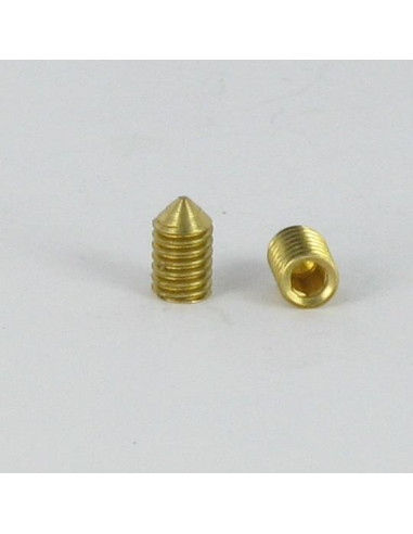 Parafuso de metais Bronze sem cabeça sextavado oco chave de 2 M4X9 perno roscado sextavado interior