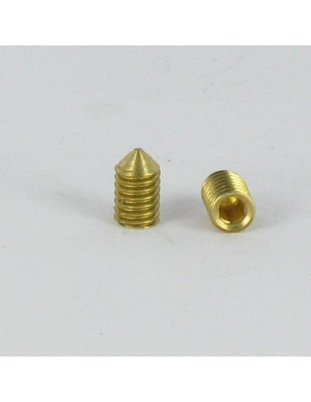 Parafuso de metais Bronze sem cabeça sextavado oco chave de 2 M4X9 perno roscado sextavado interior