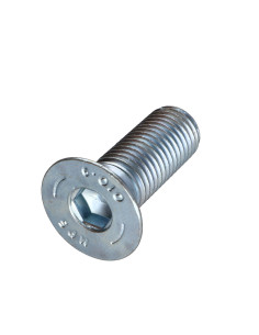 Parafuso de metais cabeça fresada hexagonal oca FHC chave de 12 M20X55 rosca total classe 10.9 Aço zinco branco