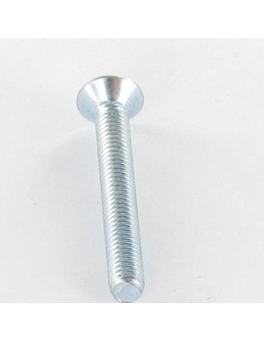 Parafuso de metais cabeça fresada hexagonal oca FHC M10X65 rosca total classe 10.9 chave de 6 Aço zinco branco