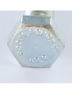 Parafuso de metais cabeça hexagonal M12X90 classe 10.9 Aço zinco branco 2