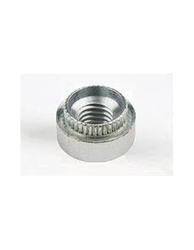 Porca tipo Kalei cilíndrica M8 espessura de chapa 1MM Aço zinco branco