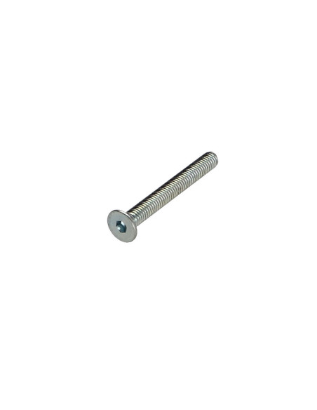 Parafuso de metais cabeça fresada hexagonal oca FHC chave de 5 M8X45 rosca total classe 10.9 Aço zinco branco