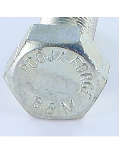 Parafuso de metais cabeça hexagonal M18X35 rosca total Classe 8.8 passo de rosca fino passo de rosca de 150 Aço