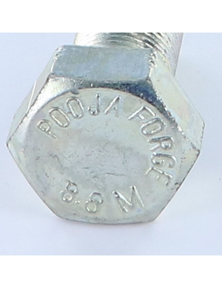 Parafuso de metais cabeça hexagonal M18X35 rosca total Classe 8.8 passo de rosca fino passo de rosca de 150 Aço