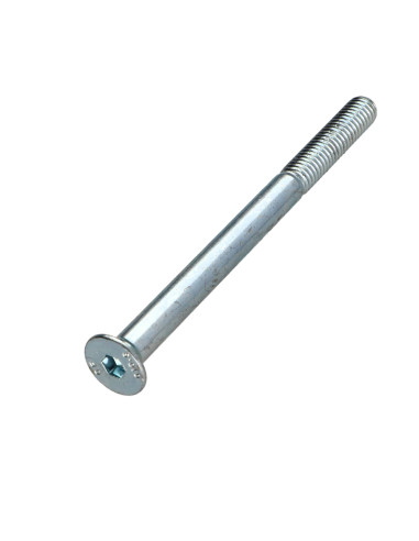 Parafuso de metais cabeça fresada hexagonal oca FHC chave de 12 M20X90 rosca total classe 10.9 Aço zinco branco