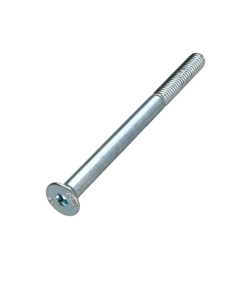 Parafuso de metais cabeça fresada hexagonal oca FHC chave de 12 M20X90 rosca total classe 10.9 Aço zinco branco