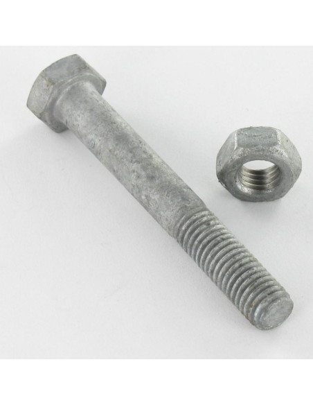 Parafuso (vendido com porca) cabeça hexagonal M8X90 Classe 8.8 forte resistência à corrosão Aço galvanizado a