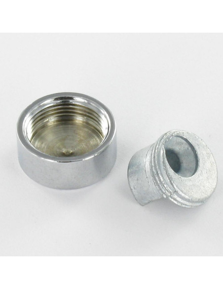 Perno Latão cromado +BASE Zamack para espelho 22