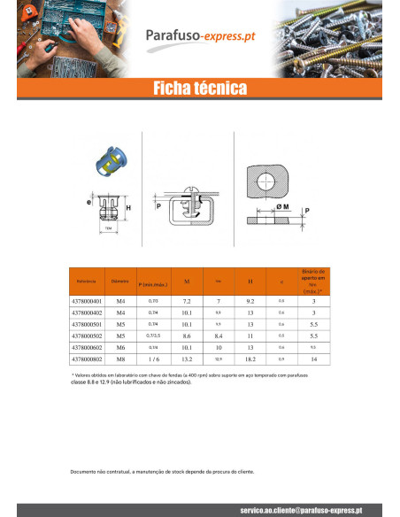 Porca Gaiola redondo M4 espessura de chapa 0,7 con 4 CV4824HG Aço zinco branco